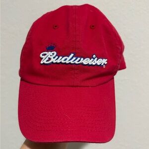 Budweiser Crimson Cap with Embroidered Logo